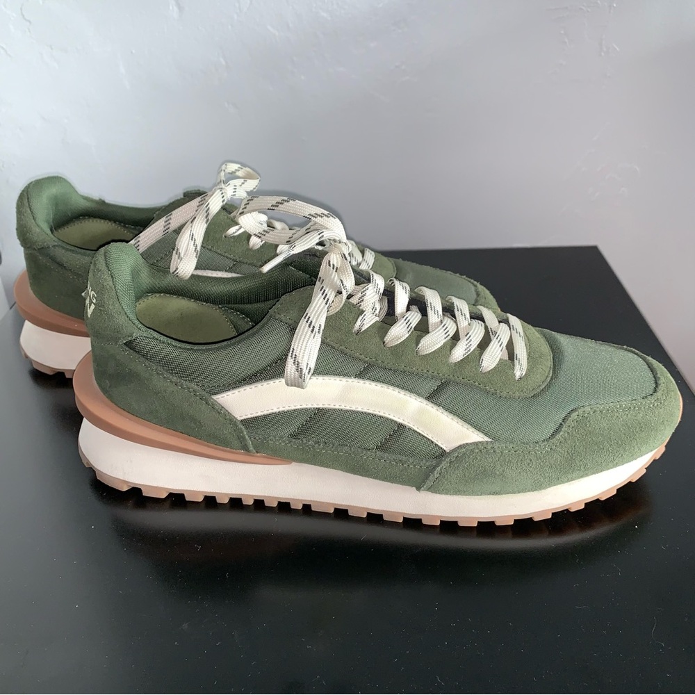 ‘Nothing New’ Verge Green and White Sneakers